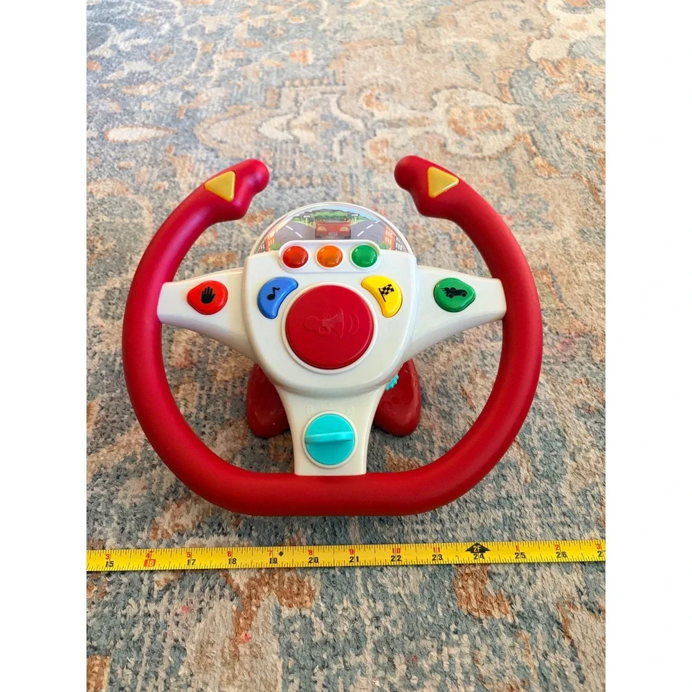 Battat Zoom Zoom Driving Wheel Interactive Toddler‎ Car Toy with Lights & Sounds